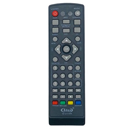 Controle Remoto Compatível Receptor TV Aquário Marca Idea