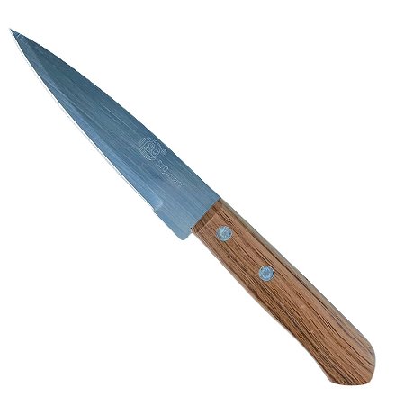 Faca De Cozinha Linha Madeira Aço Inoxidável 5”