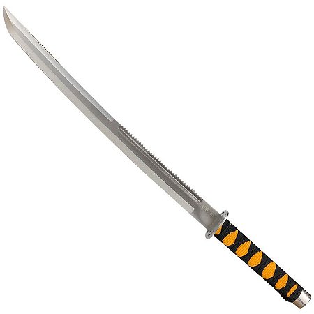Espada Decorativa Lâmina Aço Inox Cabo Aço E Nylon Com Bainha Luatek SLK-K08