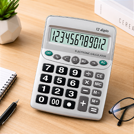 Calculadora Eletrônica 12 Dígitos Multifunção Navy Pro 14007
