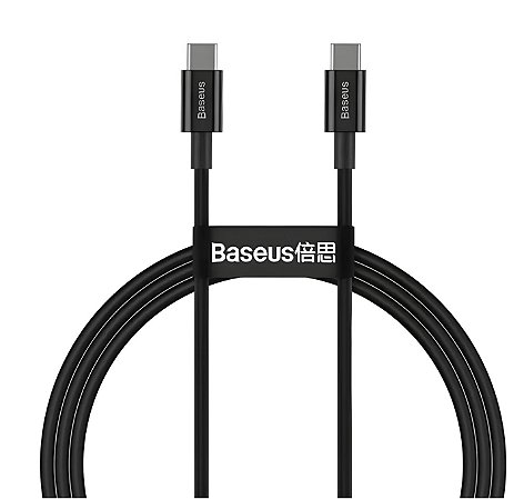 Cabo Turbo 100W USB-C P/ USB-C Superior Series 2 Metros Preto Baseus