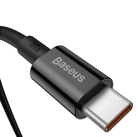 Cabo Turbo 100W USB-C P/ USB-C Superior Series 1 Metro Preto Baseus
