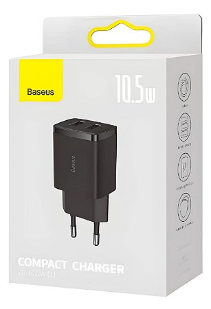 Fonte Carregador Celular Compacta Duplo USB 10.5W Baseus