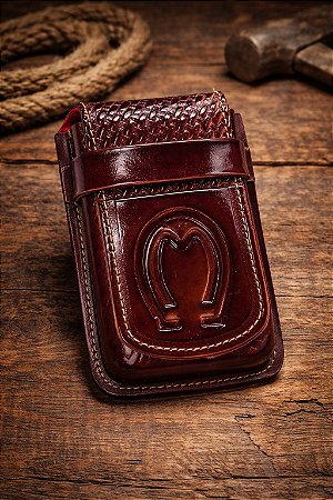 Bainha Porta Celular Em Couro Com Presilha para Cinto