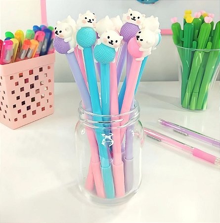 Lápis Infinito Gatinho Bola Lã Resistente Durável Kit Com 2 Unidades