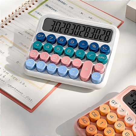 Calculadora Estilo Retrô Retangular 12 Dígitos Colorida Aiker AK-J038