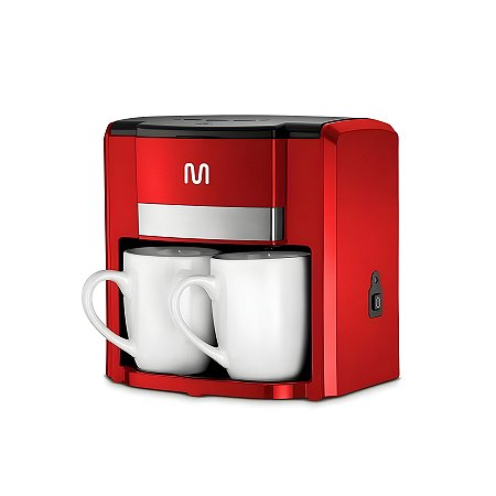 Cafeteira Elétrica 2 Xicaras Filtro Permanente 450W 220V Vermelha Multilaser BE016
