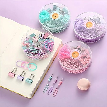 Kit Office Clips E Alfinetes Para Escritório DF-0302
