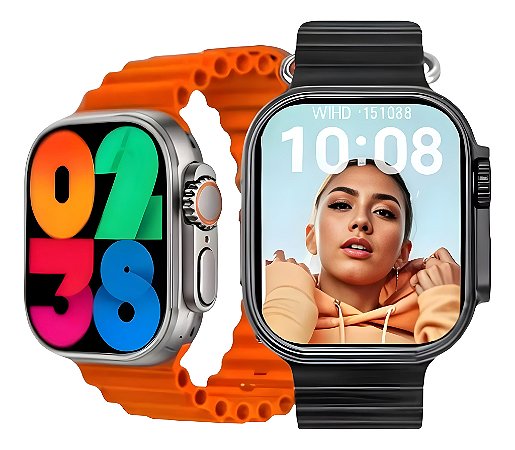 Relógio Inteligente Smartwatch W68 Pro Max Bazik Prime + 7 Pulseiras NFC