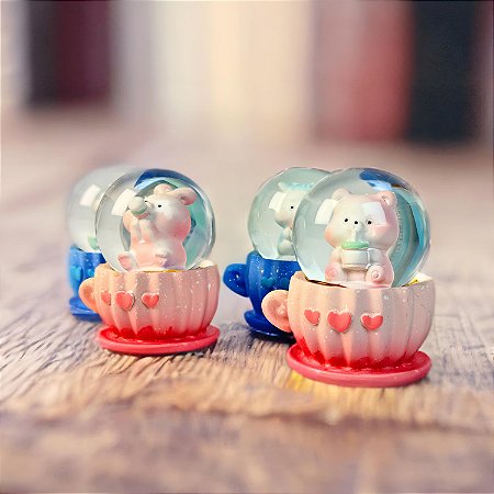 Mini Globo De Neve com LED Animais Fofos Luatek RR-01