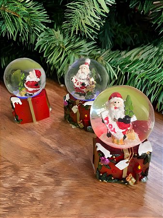 Mini Globo De Neve Natalino Papai Noel Luatek RR-26