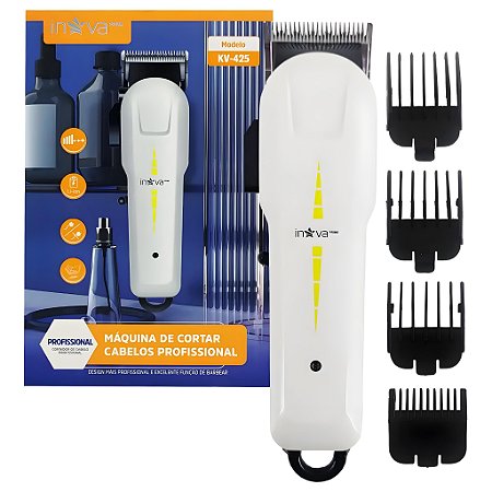 Máquina Cortar Cabelo Sem Fio Profissional Recarregável Inova KV-425