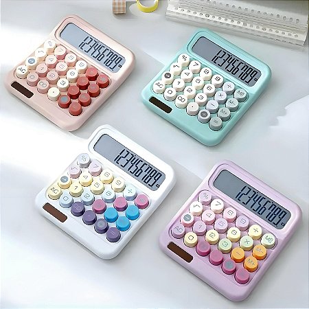 Calculadora Retangular 12 Dígitos Botões Coloridos Opapro OPA-J011