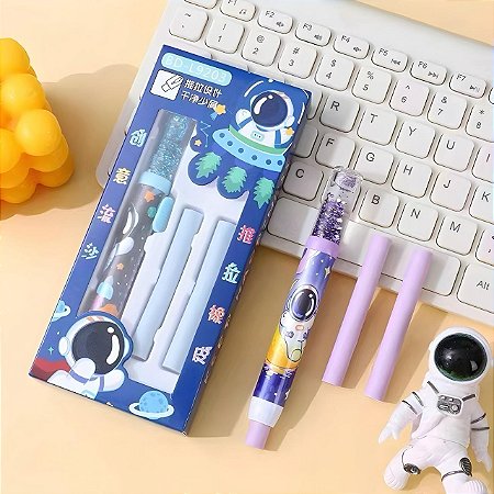 Borracha Estilete Retrátil Astronauta Com Refil BD-L9203