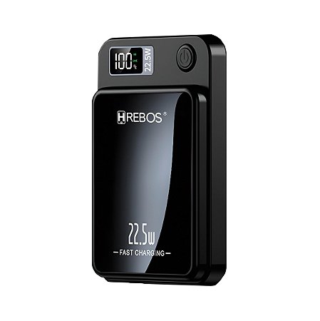 Carregador Portátil Power Bank Indução 10000mAh 22.5W Hrebos PB-933