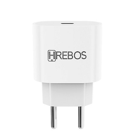 Fonte Carregador Celular Entrada USB-C Turbo 20W Hrebos HS-363