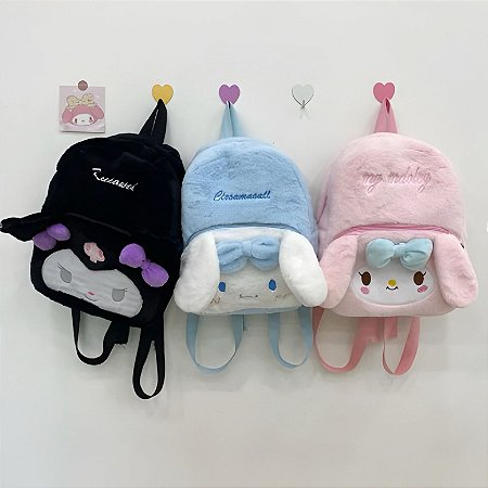 Mochila Bolsa Pelúcia Infantil Lotso Kuromi My Melody YT-J0344