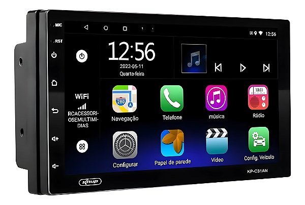 Multimídia Automotivo 7" Bluetooth Rádio FM GPS Knup KP-C31AN/1