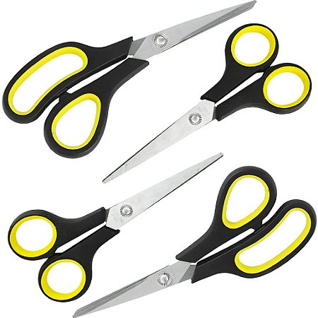 Kit Com 4 Tesouras Aço Inoxidável Multiuso MiniMen MM-JD02