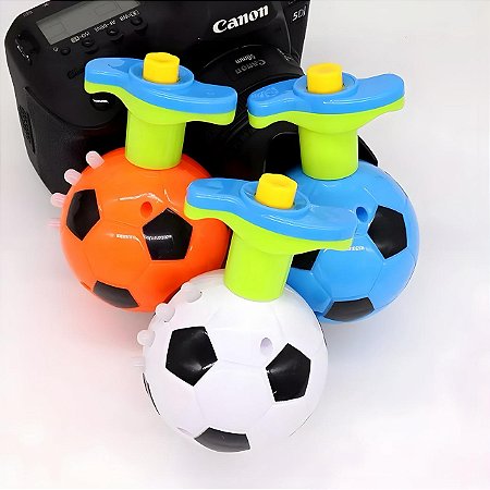 Pião Luminoso Com Lançador E Música Bola Futebol MC-7087