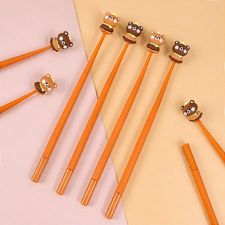 Caneta Gel Ursinho Flexível Fofa Divertida Inova STA-13205-5