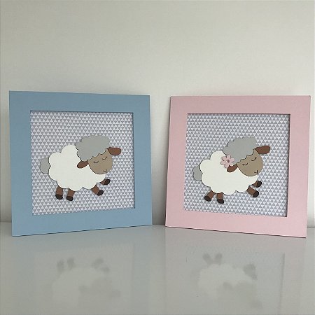 Kit de quadros ovelha