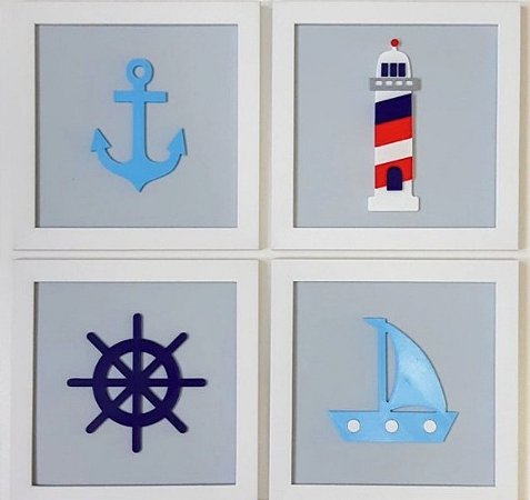 Kit De Quadros Marinheiro