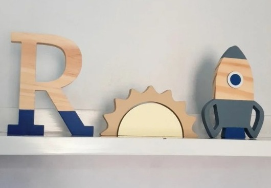 Conjunto Decorativo Foguete