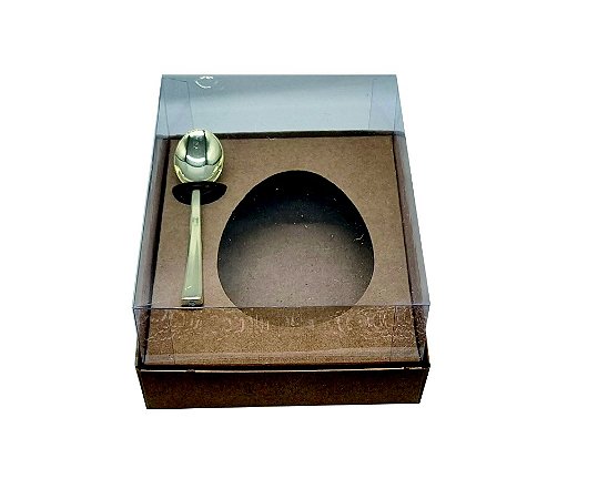 Caixa Ovo de Páscoa Colher 250g  - Kraft -10 unidades - com colher