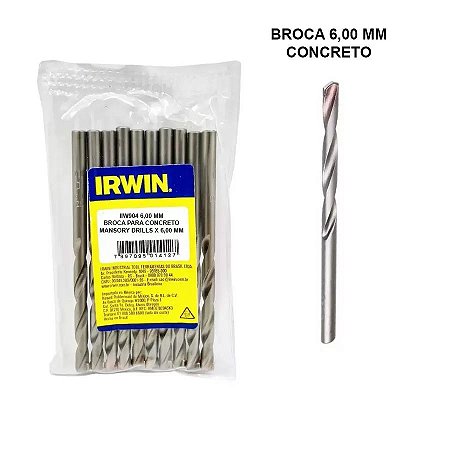 Broca Para Concreto 6 mm - IRWIN