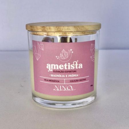 Vela Aromática Ametista 190g - Elevação Espiritual