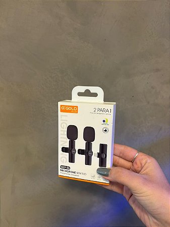 Microfone de Lapela 2 para 1 - Lightning