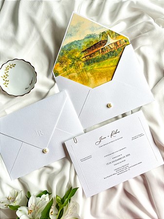 Convite J&R Texturizado com Hotstamp