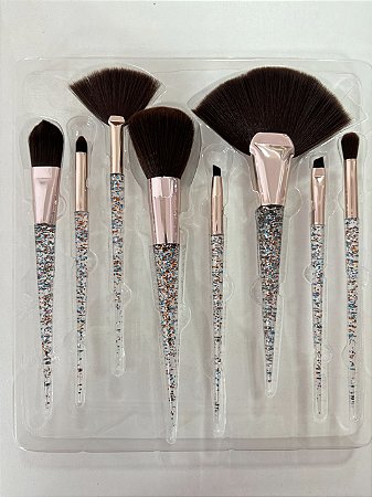 KIT PINCEL 8 PEÇAS LUXURY RUBY FACE