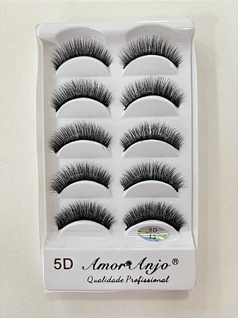 CÍLIOS 5 PARES AMOR ANJO 5D13