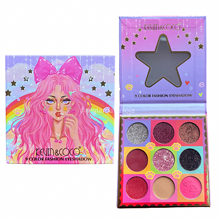 PALETA DE SOMBRAS 9 CORES KEVIN&COCO
