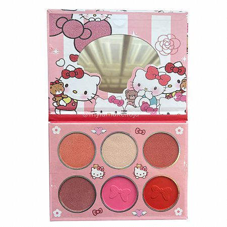PALETA DE BLUSH E ILUMINADOR HELLO KITTY