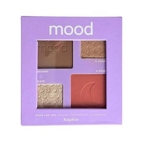 PALETA BLUSH, CONTORNO E ILUMINADOR MOOD