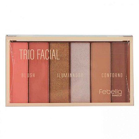 TRIO FACIAL BLUSH, CONTORNO E ILUMINADOR