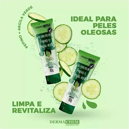 GEL FACIAL PEEL OFF PEPINO E ARGILA VERDE