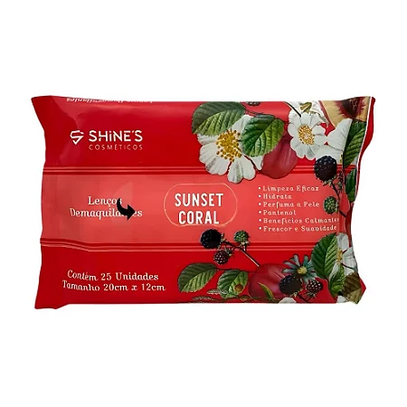 LENÇO DEMAQUILANTE SUNSET CORAL
