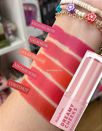 BLUSH CREMOSO CHEEKS BASTÃO RUBY ROSE