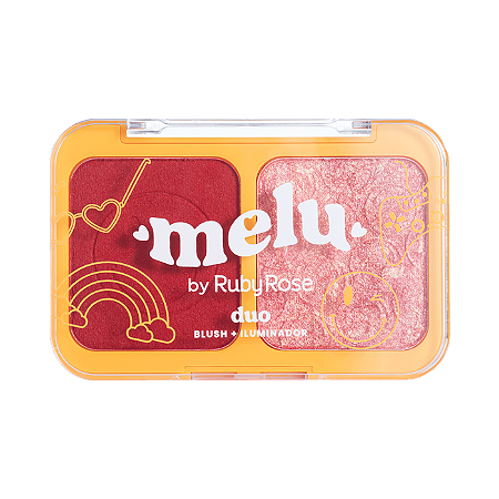DUO DE BLUSH E ILUMINADOR MELU