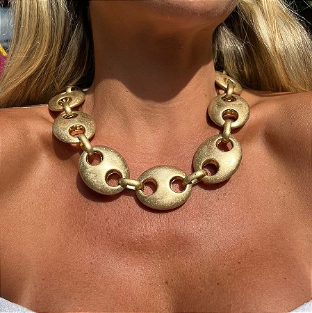COLAR ELOS DOURADO INSPIRAÇÃO