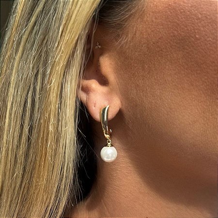 ARGOLA FRONTAL COM PEROLA