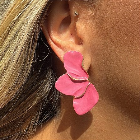 BRINCO FLOR LATERAL PINK