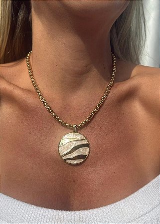 COLAR CORRENTE REDONDO MADREPEROLA