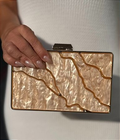 CLUTCH MADREPEROLA MARMORIZADA ROSE