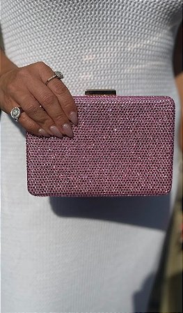 CLUTCH TECIDO BRILHO PINK