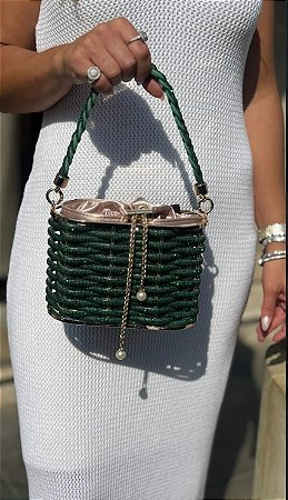 CLUTCH REDONDA CESTA VERDE